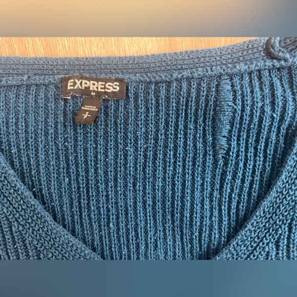 Express blue sweater size S - Picture 4 of 4